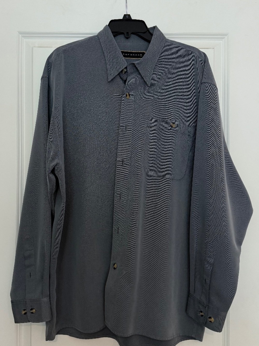 Stormtech Mens Grey button down long sleeve UPF shirt size L